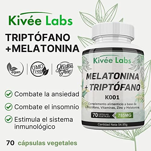 1711843488 609 Kiveelabs 70 Capsulas Melatonina pura 19 mg Triptofano