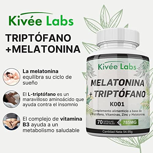 1711843489 27 Kiveelabs 70 Capsulas Melatonina pura 19 mg Triptofano