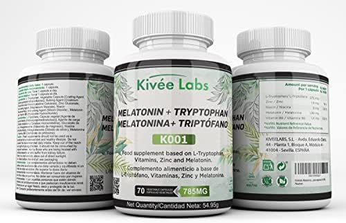 1711843489 385 Kiveelabs 70 Capsulas Melatonina pura 19 mg Triptofano