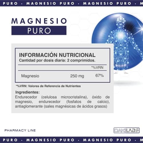 Magnesio Esencial | Oxido de Magnesio Puro | Disminuye el cansancio y la fatiga | Fortalece el sistema muscular y óseo | Magnesio 100% natural y Bioasimilado | Dosis eficaz | 60 comprimidos 4 1711867145 479 Magnesio Esencial Oxido de Magnesio Puro Disminuye el