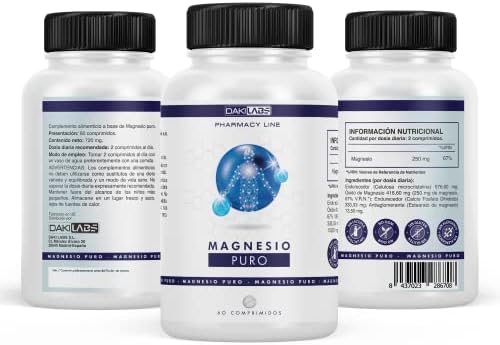 Magnesio Esencial | Oxido de Magnesio Puro | Disminuye el cansancio y la fatiga | Fortalece el sistema muscular y óseo | Magnesio 100% natural y Bioasimilado | Dosis eficaz | 60 comprimidos 3 1711867145 777 Magnesio Esencial Oxido de Magnesio Puro Disminuye el