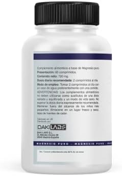 Magnesio Esencial | Oxido de Magnesio Puro | Disminuye el cansancio y la fatiga | Fortalece el sistema muscular y óseo | Magnesio 100% natural y Bioasimilado | Dosis eficaz | 60 comprimidos 5 1711867146 610 Magnesio Esencial Oxido de Magnesio Puro Disminuye el