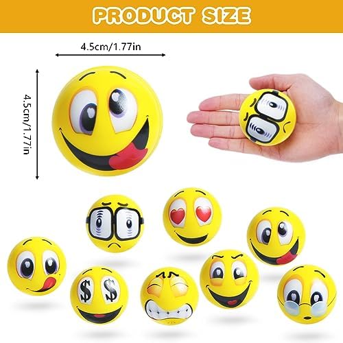 1711915600 121 Ainiv Bola de Emoticonos 20 Pieces Fidget Bolas con Sonrisa