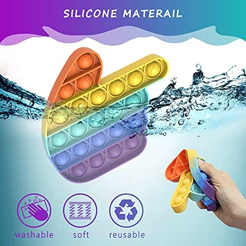 Bdwing Push Bubble Juguete Sensorial para La Punta del Dedo, Alivia El Estrés Y La Ansiedad(Mano Arcoiris) 3 1711998518 481 Bdwing Push Bubble Juguete Sensorial para La Punta del Dedo