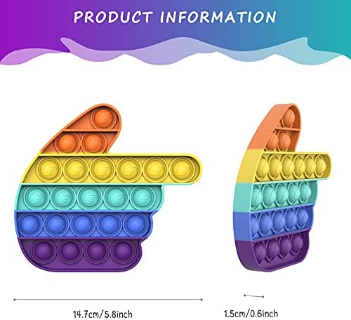 Bdwing Push Bubble Juguete Sensorial para La Punta del Dedo, Alivia El Estrés Y La Ansiedad(Mano Arcoiris) 6 1711998519 975 Bdwing Push Bubble Juguete Sensorial para La Punta del Dedo