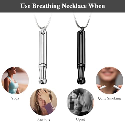 DGUSO 4pcs Neurocontrol Aparato Ansiedad Collar De Reducción De Estrés Herramienta De Ajuste De Respiración Meditación Relajación De Ocio Atención Plena De Acero Inoxidable 5 1712010300 632 DGUSO 4pcs Neurocontrol Aparato Ansiedad Collar De Reduccion De Estres
