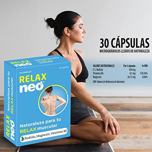 NEO | RELAX NEO | 30 Cápsulas | Favorece la Relajación Física y Mental | A Base de Rodiola, Magnesio y Vitamina B6 | Ayuda a Relajar los Músculos 2 1712048466 828 NEO RELAX NEO 30 Capsulas Favorece la