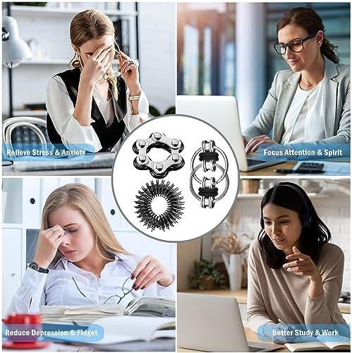Steemjoey Juego de 6 Juguetes para Fidget, Juego De Cadena Flippy, Seis Cadenas De Rodillos, Alivia el estrés Reductor Add para Adultos y Niños, ADHD, Ansiedad, Autismo (Negro) 5 1712199937 426 Steemjoey Juego de 6 Juguetes para Fidget Juego De Cadena