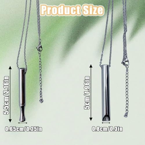 1712211282 43 2PCS Plata Collar de Respiracion Portatil Collar para Aliviar Estres
