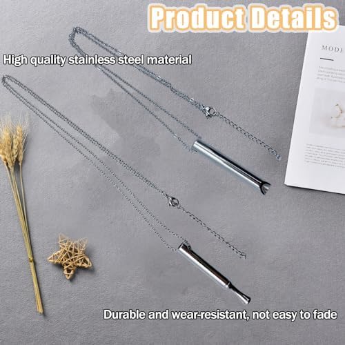 1712211282 466 2PCS Plata Collar de Respiracion Portatil Collar para Aliviar Estres