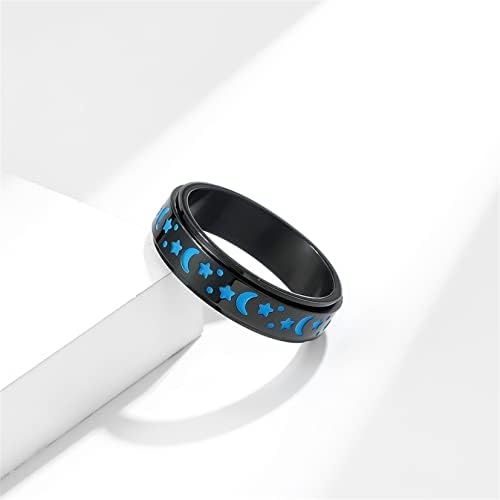 1712226629 772 Gilieyer Anillos Giratorios de Acero Inoxidable Anillos Luna y Estrella