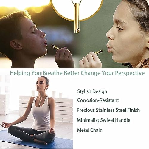 4 Collares de respiración para Dejar de Fumar, Collar de respiración Consciente de Acero Inoxidable, Collar de respiración para la ansiedad, Collar antitabaco de armonía Tranquila 8 1712257886 904 4 Collares de respiracion para Dejar de Fumar Collar de