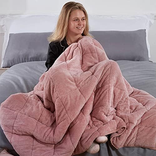 Brentfords Manta con Peso de Forro Polar súper Suave con microcuentas de Vidrio para Adultos para el insomnio, la ansiedad y el estrés, Rosa Rubor, 125 x 180 cm - 6 kg 2 1712318688 414 Brentfords Manta con Peso de Forro Polar super Suave con