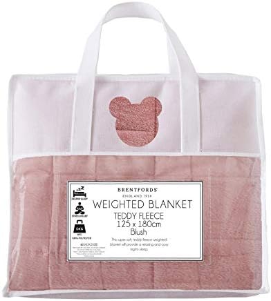 Brentfords Manta con Peso de Forro Polar súper Suave con microcuentas de Vidrio para Adultos para el insomnio, la ansiedad y el estrés, Rosa Rubor, 125 x 180 cm - 6 kg 3 1712318689 453 Brentfords Manta con Peso de Forro Polar super Suave con