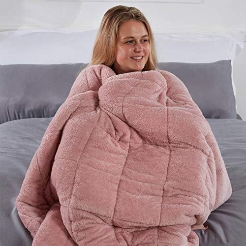 Brentfords Manta con Peso de Forro Polar súper Suave con microcuentas de Vidrio para Adultos para el insomnio, la ansiedad y el estrés, Rosa Rubor, 125 x 180 cm - 6 kg 4 1712318689 771 Brentfords Manta con Peso de Forro Polar super Suave con
