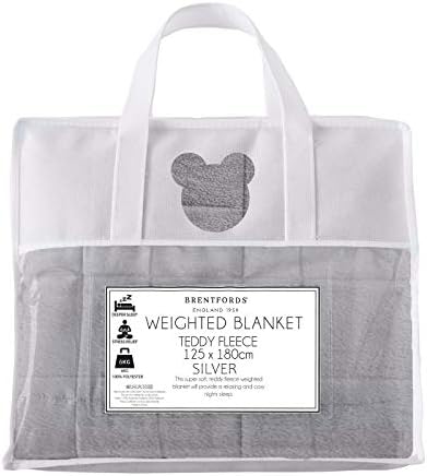 Brentfords Manta de Forro Polar súper Suave para niños, Terapia de sueño, Alivio de la ansiedad y el estrés, Color Gris Plateado, 125 x 150 cm - 4 kg 3 1712360654 266 Brentfords Manta de Forro Polar super Suave para ninos Terapia