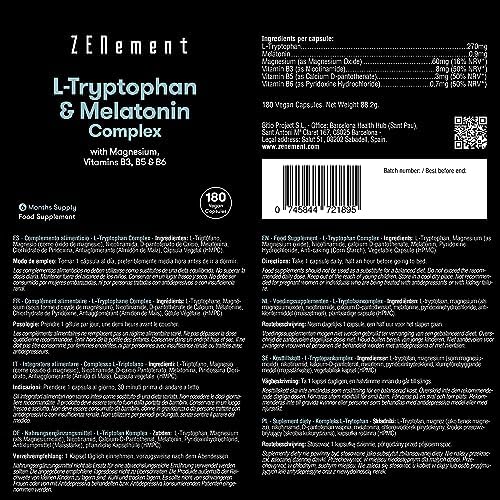 1712445423 191 Triptofano con Melatonina y Magnesio Vitamina B6 B5 B3 180