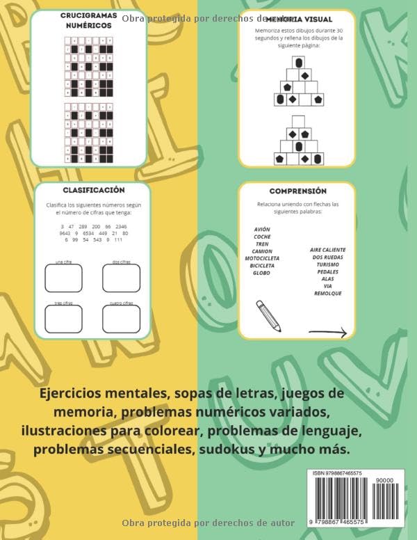 Libro de actividades, juegos de memoria y agilidad mental para personas mayores: Cuaderno de ejercicios y pasatiempos de estimulación cognitiva, ... PARA LA MEMORIA Y MEJORA COGNITIVA) 1 1712472783 602 Libro de actividades juegos de memoria y agilidad mental para