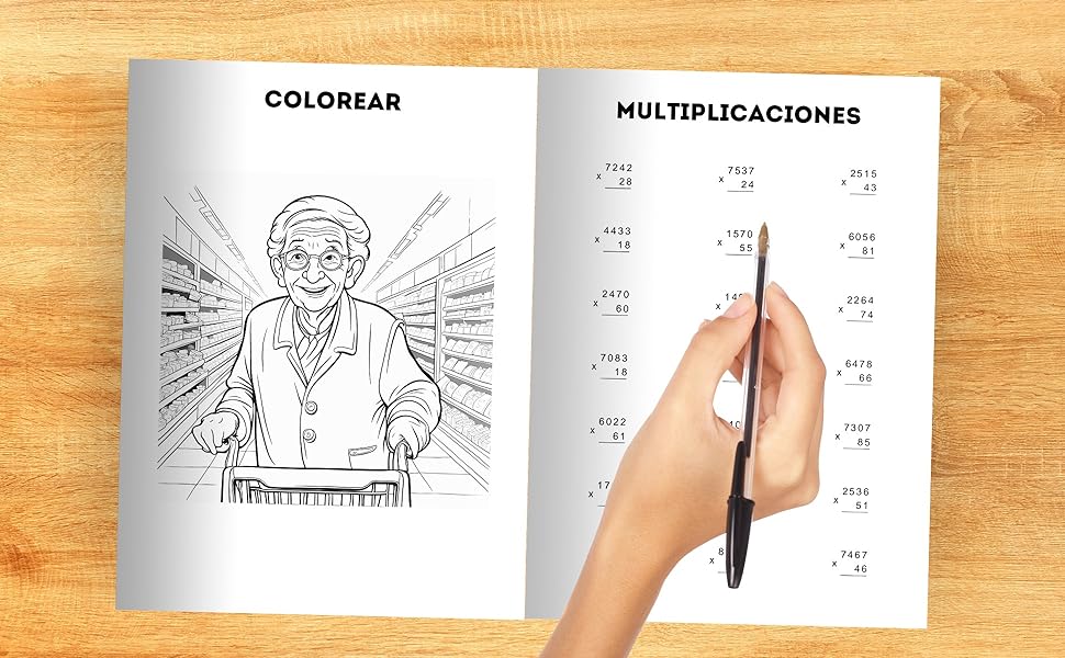 Libro de actividades, juegos de memoria y agilidad mental para personas mayores: Cuaderno de ejercicios y pasatiempos de estimulación cognitiva, ... PARA LA MEMORIA Y MEJORA COGNITIVA) 9 interior cuaderno