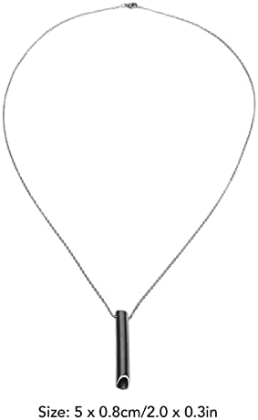 Collar Consciente para Aliviar el Estrés, Collar de Respiración Consciente de Acero Inoxidable Que Reduce el Estrés, Collar Portátil con Silbato de Ansiedad para Mujeres Y Hombres(Negro) 4 1712484076 44 Collar Consciente para Aliviar el Estres Collar de Respiracion Consciente