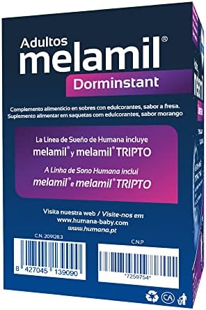 Humana Melamil Dorminstant Adolescentes y Adultos, Melatonina 99% pura, Triptófano, Magnesio y Vitaminas B3, B6, B5 y B12-24 sobres, Sueño Adolescentes y Adultos, Salud del sueño 2 1712487809 951 Humana Melamil Dorminstant Adolescentes y Adultos Melatonina 99 pura Triptofano