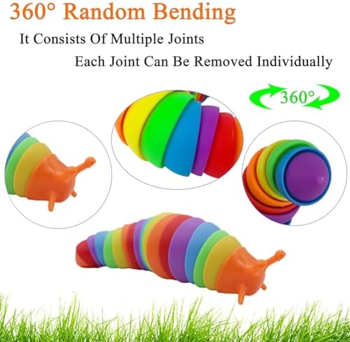 1712503107 216 InGke Fidget Slug Juguetes 4pcs 3D sensoriales articulados Slug Fidget
