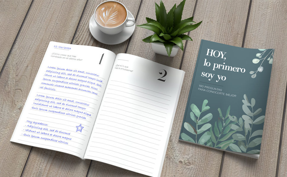 Hoy, lo primero soy yo - 100 preguntas para conocerte mejor: Diario para guiarte a escribir y reflexionar sobre tus sentimientos 3 Libro con 100 Preguntas
