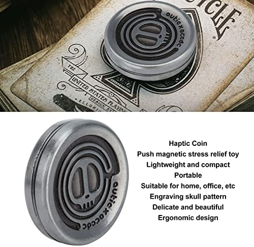 Ejoyous Haptic Coin Clicker Adultos Antique Silver Metal Magnetic Push Slider Estrés Ansiedad Alivio Sensorial Juguete para Oficina - Fidget Haptic Coins para Relajación y Concentración 2 1712553780 856 Ejoyous Haptic Coin Clicker Adultos Antique Silver Metal Magnetic Push
