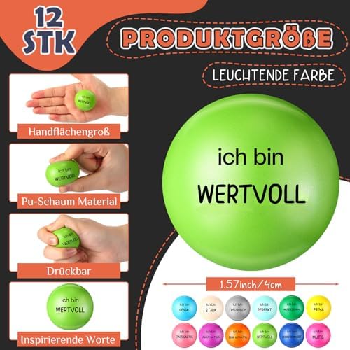 1712577810 935 Aoriher 12 Pelotas Antiestres de Espuma de Colores Brillantes Bolas