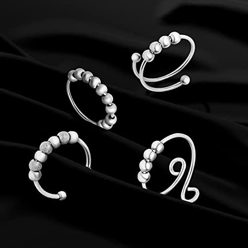 1712630878 221 4 Piezas Anillos de Ansiedad Anillos de Dedo Abiertos con