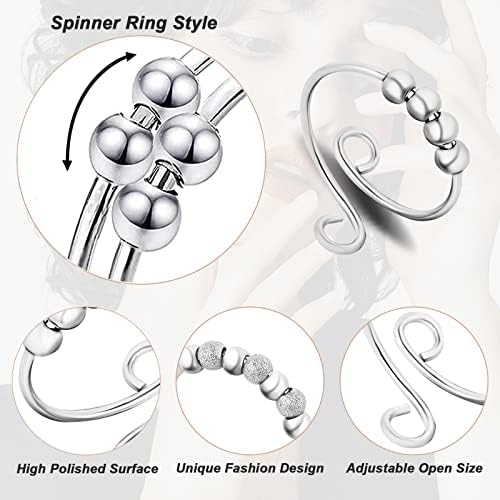 1712630878 421 4 Piezas Anillos de Ansiedad Anillos de Dedo Abiertos con