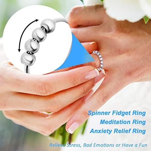 1712630878 865 4 Piezas Anillos de Ansiedad Anillos de Dedo Abiertos con