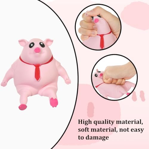 1712650506 24 Juguetes Antiestres Squeeze Squeeze Pig Toy Rosa Cerdo Antiestres Juguetes