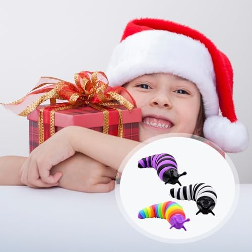 CBOSNF Fidget Slug Juguetes,3 Piezas Flexible Ansiedad Alivio Estrés Juguetes Sensoriales,Juguete Apretón Adecuado para Ocio,Entretenimiento,Alivio del Estrés 3 1712691260 696 CBOSNF Fidget Slug Juguetes3 Piezas Flexible Ansiedad Alivio Estres Juguetes