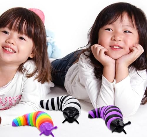 CBOSNF Fidget Slug Juguetes,3 Piezas Flexible Ansiedad Alivio Estrés Juguetes Sensoriales,Juguete Apretón Adecuado para Ocio,Entretenimiento,Alivio del Estrés 4 1712691260 874 CBOSNF Fidget Slug Juguetes3 Piezas Flexible Ansiedad Alivio Estres Juguetes