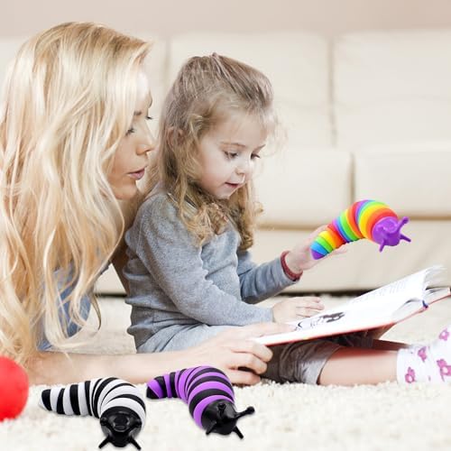 CBOSNF Fidget Slug Juguetes,3 Piezas Flexible Ansiedad Alivio Estrés Juguetes Sensoriales,Juguete Apretón Adecuado para Ocio,Entretenimiento,Alivio del Estrés 7 1712691261 248 CBOSNF Fidget Slug Juguetes3 Piezas Flexible Ansiedad Alivio Estres Juguetes