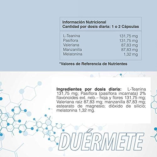 1712694906 597 Duermete Melatonina Pura con L Teanina Valeriana Pasiflora y Manzanilla