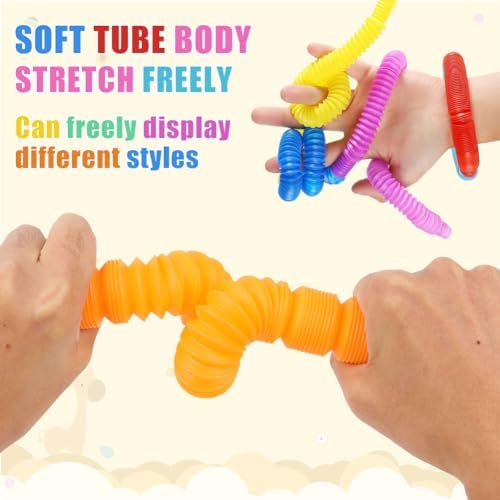 UTMACH 16 Piezas Mini Tubos Pop Juguetes Sensoriales Juguetes de Tubo Pop Fidget Tubos de Colores Juguetes Sensoriales Aliviar el estrés y la Ansiedad para Niños y Adultos(8 Colores) 2 1712749249 710 UTMACH 16 Piezas Mini Tubos Pop Juguetes Sensoriales Juguetes de
