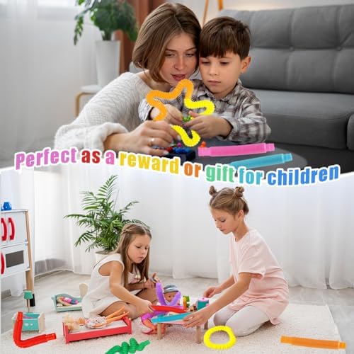 UTMACH 16 Piezas Mini Tubos Pop Juguetes Sensoriales Juguetes de Tubo Pop Fidget Tubos de Colores Juguetes Sensoriales Aliviar el estrés y la Ansiedad para Niños y Adultos(8 Colores) 5 1712749250 189 UTMACH 16 Piezas Mini Tubos Pop Juguetes Sensoriales Juguetes de
