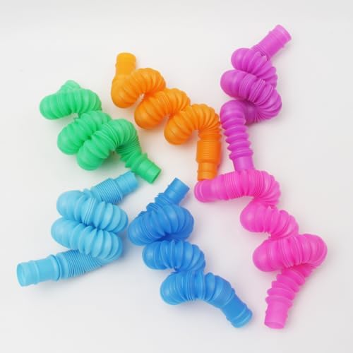 UTMACH 16 Piezas Mini Tubos Pop Juguetes Sensoriales Juguetes de Tubo Pop Fidget Tubos de Colores Juguetes Sensoriales Aliviar el estrés y la Ansiedad para Niños y Adultos(8 Colores) 6 1712749250 318 UTMACH 16 Piezas Mini Tubos Pop Juguetes Sensoriales Juguetes de