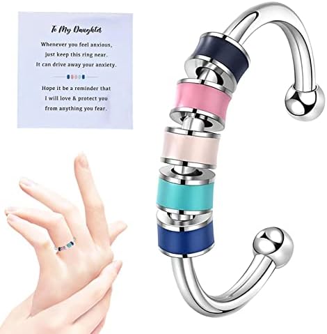 Anillos giratorios para mujeres con ansiedad, anillos para aliviar la ansiedad con cuentas de color, anillos giratorios esmaltados para aliviar los anillos abiertos con cuentas de color giratorias 6 1712958906 337 Anillos giratorios para mujeres con ansiedad anillos para aliviar la