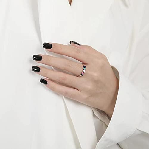 Anillos giratorios para mujeres con ansiedad, anillos para aliviar la ansiedad con cuentas de color, anillos giratorios esmaltados para aliviar los anillos abiertos con cuentas de color giratorias 5 1712958906 553 Anillos giratorios para mujeres con ansiedad anillos para aliviar la