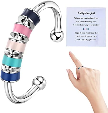 Anillos giratorios para mujeres con ansiedad, anillos para aliviar la ansiedad con cuentas de color, anillos giratorios esmaltados para aliviar los anillos abiertos con cuentas de color giratorias 4 1712958906 87 Anillos giratorios para mujeres con ansiedad anillos para aliviar la