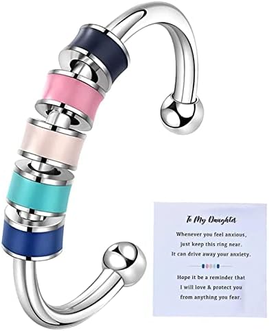 Anillos giratorios para mujeres con ansiedad, anillos para aliviar la ansiedad con cuentas de color, anillos giratorios esmaltados para aliviar los anillos abiertos con cuentas de color giratorias 7 1712958907 124 Anillos giratorios para mujeres con ansiedad anillos para aliviar la