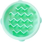 Outward Hound Fun Feeder Slo-Bowl - Comedero con obstáculos para perros - Verde menta - Pequeño/extr...