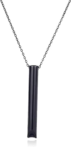 Collar Breathlace para dejar de fumar, collar antitabaco, ajuste de respiración, alivio de ansiedad, collar de respiración consciente de acero inoxidable para la ansiedad (negro) Collar Breathlace para dejar de fumar, collar antitabaco, ajuste de respiración, alivio de ansiedad, collar de respiración consciente de acero inoxidable para la ansiedad (negro)