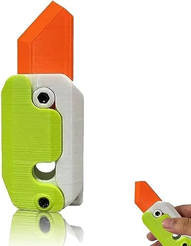 Juguete de cuchillo antiestrés con impresión 3D, juguete de plástico EDC Fidget para niños y adultos, cuchillo de gravedad plegable, cuchillo de rábano, juguetes sensoriales para aliviar la ansiedad y Juguete de cuchillo antiestrés con impresión 3D, juguete de plástico EDC Fidget para niños y adultos, cuchillo de gravedad plegable, cuchillo de rábano, juguetes sensoriales para aliviar la ansiedad y