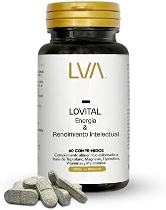 LOVITAL Triptófano Natural – Pastillas para la ansiedad | con Magnesio y Melatonina | Pastillas para Mejorar Estado de Ánimo e Inhibición de apetito | con Alga Espirulina y Vitamina B | 60 comprimidos LOVITAL Triptófano Natural – Pastillas para la ansiedad | con Magnesio y Melatonina | Pastillas para Mejorar Estado de Ánimo e Inhibición de apetito | con Alga Espirulina y Vitamina B | 60 comprimidos