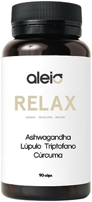 Ashwagandha capsulas – Potente Relajante y restaurador del sueño – Lupulo Triptofano Curcuma con Pimienta Negra – Pastillas restauradoras para Descanasar y dormir bién