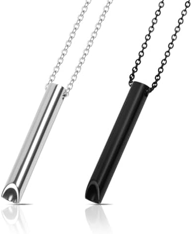 Aucuu 2PCS Collares de Respiración, Collar de Alivio de La Ansiedad con 2 Collar, Dispositivo de Ejercicio de Respiración para Meditación, Pánico, Ralentización de La Respiración